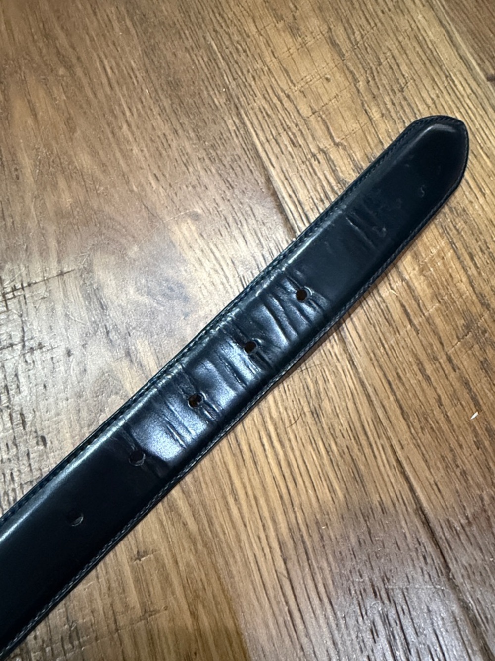 Coach Classic Black Leather Men's Belt with Tan Lining - Picture 6 of 7